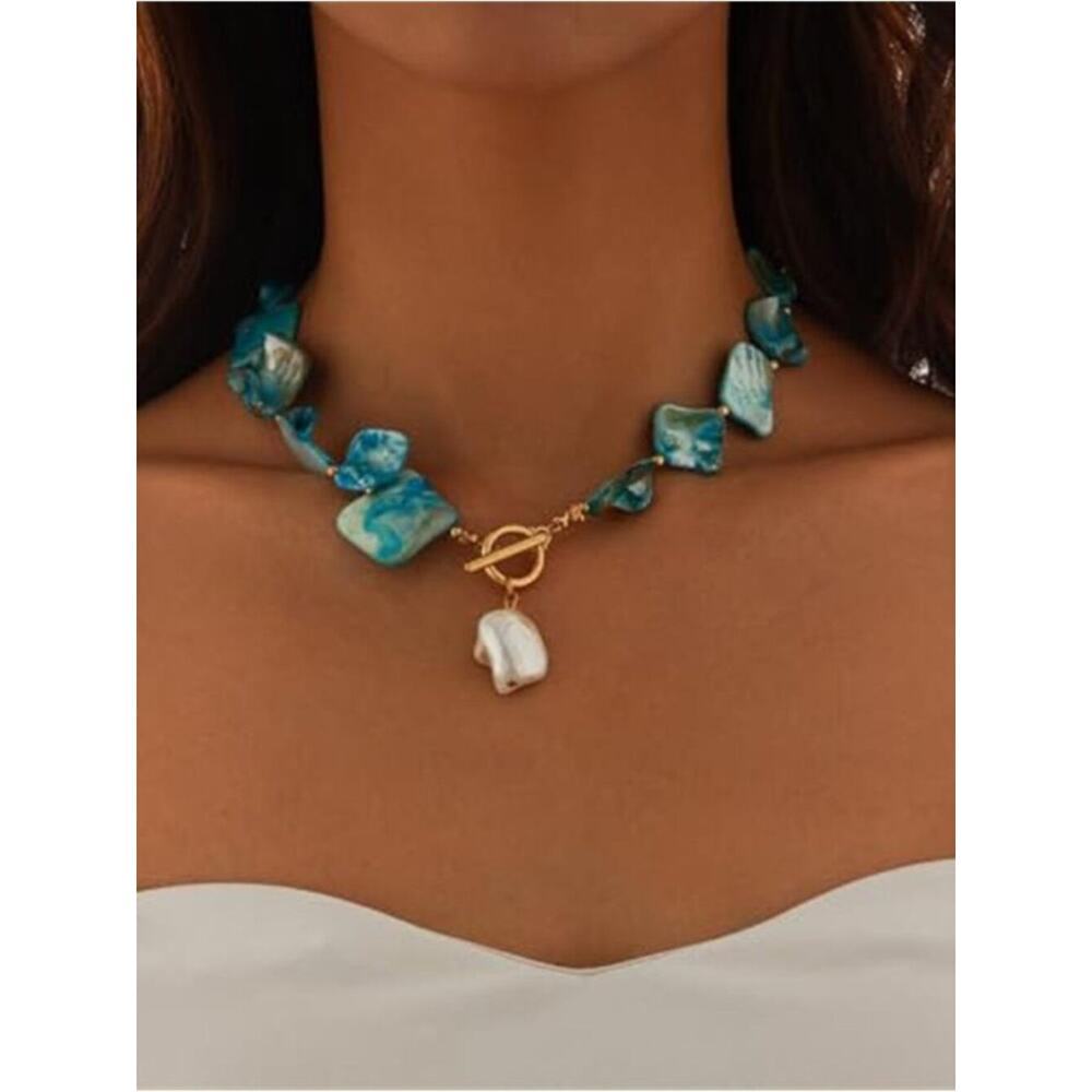 Starfish Shell Necklaces Trendy Summer Colorful Boho Seashell Pendant Beach
